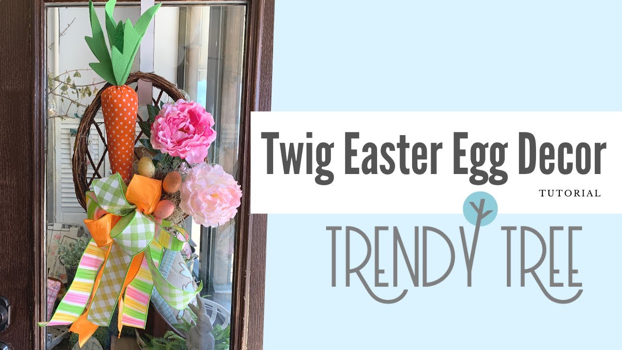 Twig Easter Egg Wall Decor Tutorial YouTube