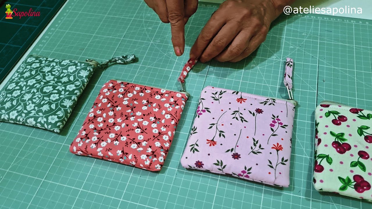 Bolsinha Super Rápida com Retalhos | Faça 2 de Uma Vez Só + Acabamento no Zíper