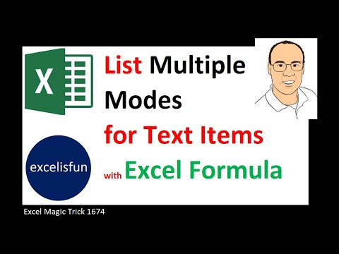 Multiple Text Modes with Excel Formula. Microsoft 365 Excel and Older Versions too. EMT 1674