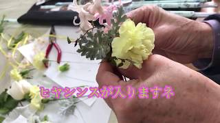 超簡単コサージュを作りが、誰よりも目立って、＃ヒヤシンス〔お祝い㊗️〕no302