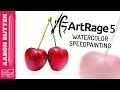 WATERCOLOR Cherries - Digital Art Speed Painting (ArtRage)