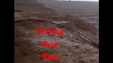 Heavy Rain in an opencast mines