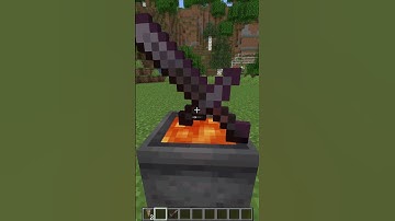 Burning Netherite Sword Logic in Minecraft #shorts #meme #memes