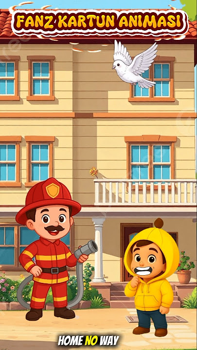 Dad, can I help you put out the fire? #shorts #usa #funny #animation #fire #police #english #inggris
