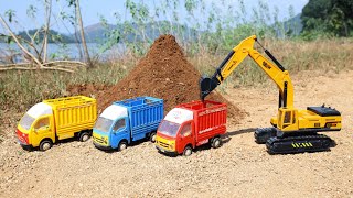 Jcb 5Cx Loading Black Mud Tata Pickup | Tata Tipper And Tata Ace Accident Pulling Out Jcb ? Cs Toy