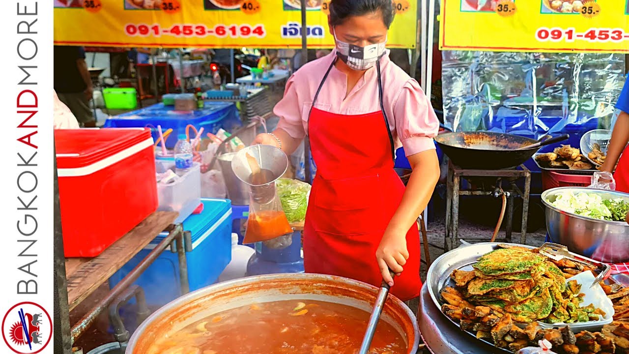 Тайский рынок уличной еды в Бангкоке 7 утра | Удивитель...