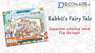 Rabbit's fairy tale coloring book by cotolie. Japanese coloring book flip through.