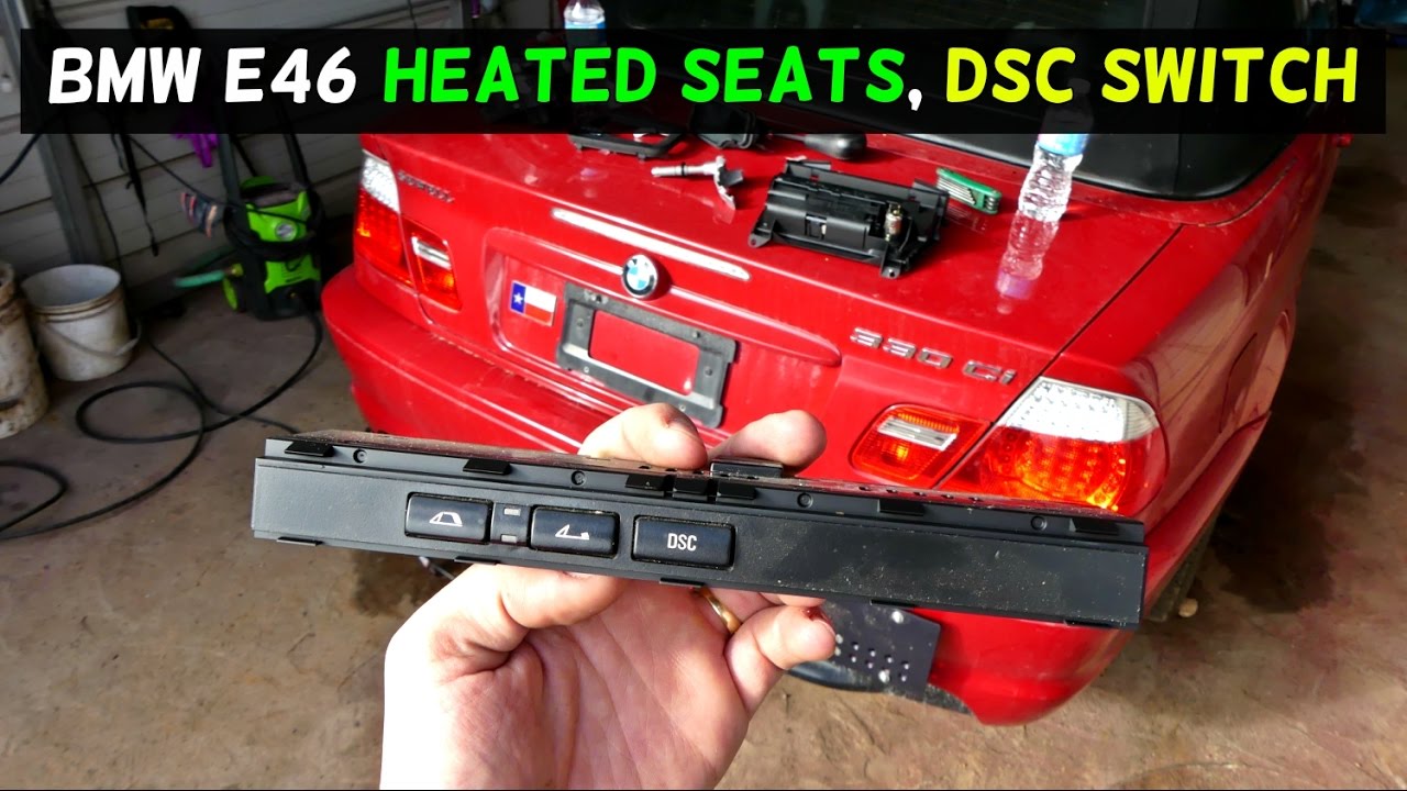 BMW E46 HEATED SEAT TRACTION CONTROL BUTTON REMOVAL REPLACEMENT DSC