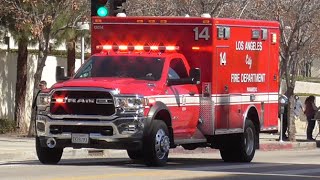 LAFD Rescue 14 Transporting 3/15/2025