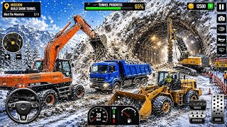 Snow Excavator Crane Simulator 3D Snow Mountain Breaking & Tunnel Construction Android Gameplay 2026 screenshot 4