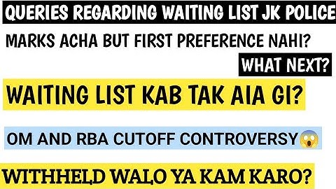 OM &RBA CUTOFF CONTROVERSY😱|WAITING LIST JKP UPDATE|WITHHELD STUDENTS SOLUTION|