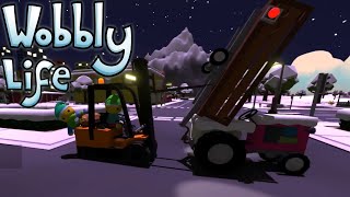 SNOWMAN & SANTA FORKLIFT BATTLE IN WOBBLY LIFE FESTIVE CRISTMAS UPDATE