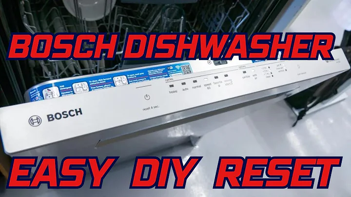 ✨ Bosch Dishwasher Stopped Working  -   RESET Yourself ✨