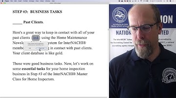 Master Class for Home Inspectors: Step 3, Past Clients