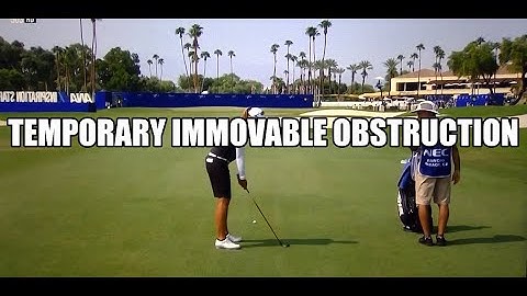 Interference with a Temporary Immovable Obstruction in a Penalty Area - Golf Rules