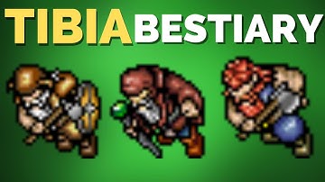 TIBIA BESTIARY Dwarf Geomancer, Dwarf Guard, Dwarf Soldier, Dwarf - Kazordoon