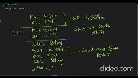 8255 Interfacing with 8085 led