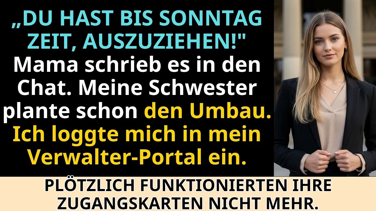 Sie sagten „Pack deine Sachen“ – ohne zu wissen, dass mir das Gebäude gehört.