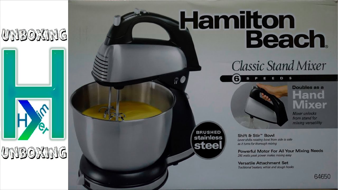 Hamilton Beach Classic Stand Mixer (64650) Unboxing - YouTube