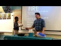 Teacher sets students hand on fire in science demonstration