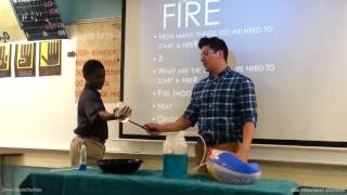 Teacher sets student's hand on fire in science demonstration