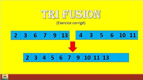 #les algorithmes Tri fusion (exercice corrigé )