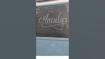How to write the name Amulya in Calligraphy #art #shortsvideo #handwriting #calligrphylearning