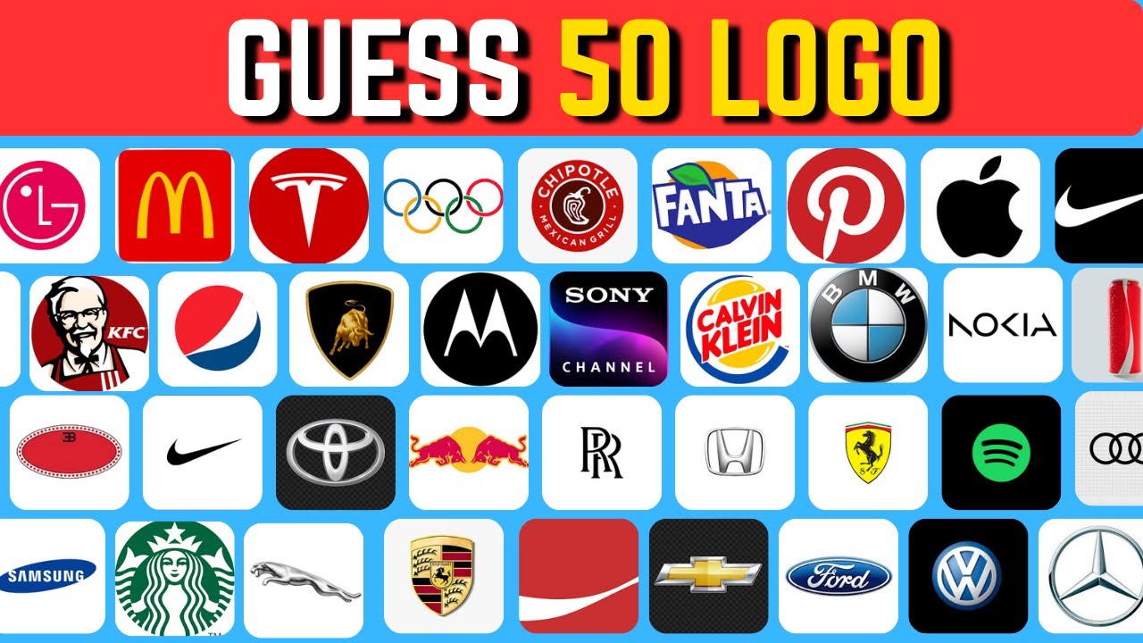 Guess The Logo Quiz | 50 Logos