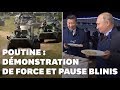 Pendant des manuvres militaires records poutine et le prsident chinois font des blinis