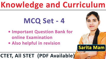 Important MCQ for Knowledge and Curriculum | Part - 4 | B.ed notes