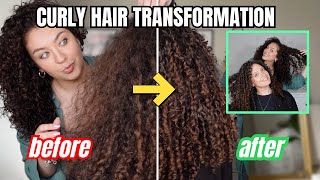 Curly Hair Styling Transformation | Styling My Friends Curls For Volume & Definition