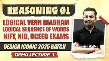 Reasoning 01 | Logical Venn Diagram - Logical Sequence of Words | Design Iconic 2025 Batch