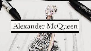 SILVER FEATHER Alexander McQueen Spring 2012 RTW