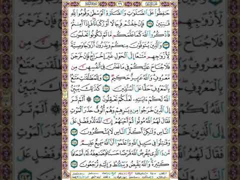 تلاوة الصفحة  حافظوا على الصلوات والصلاة الوسطى صلاة الخوف الصدقة