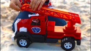 Экскаватор погрузчик мультик, грузовик и пожарная машина мультик, сборник мультиков
