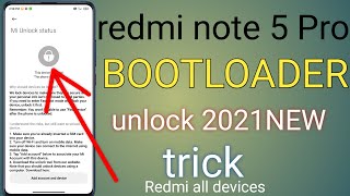 Redmi Note 5 Pro How To Unlock Bootloader | Full Easy Method On MIUI 12 2021 new new trick 🔥🔥🔥🔥🔥🔥