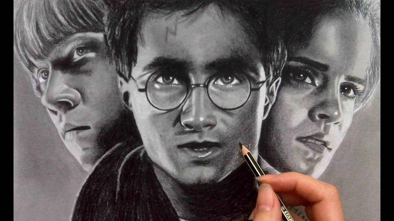 ⁣Speed drawing of Harry Potter movie poster | Jasmina Susak