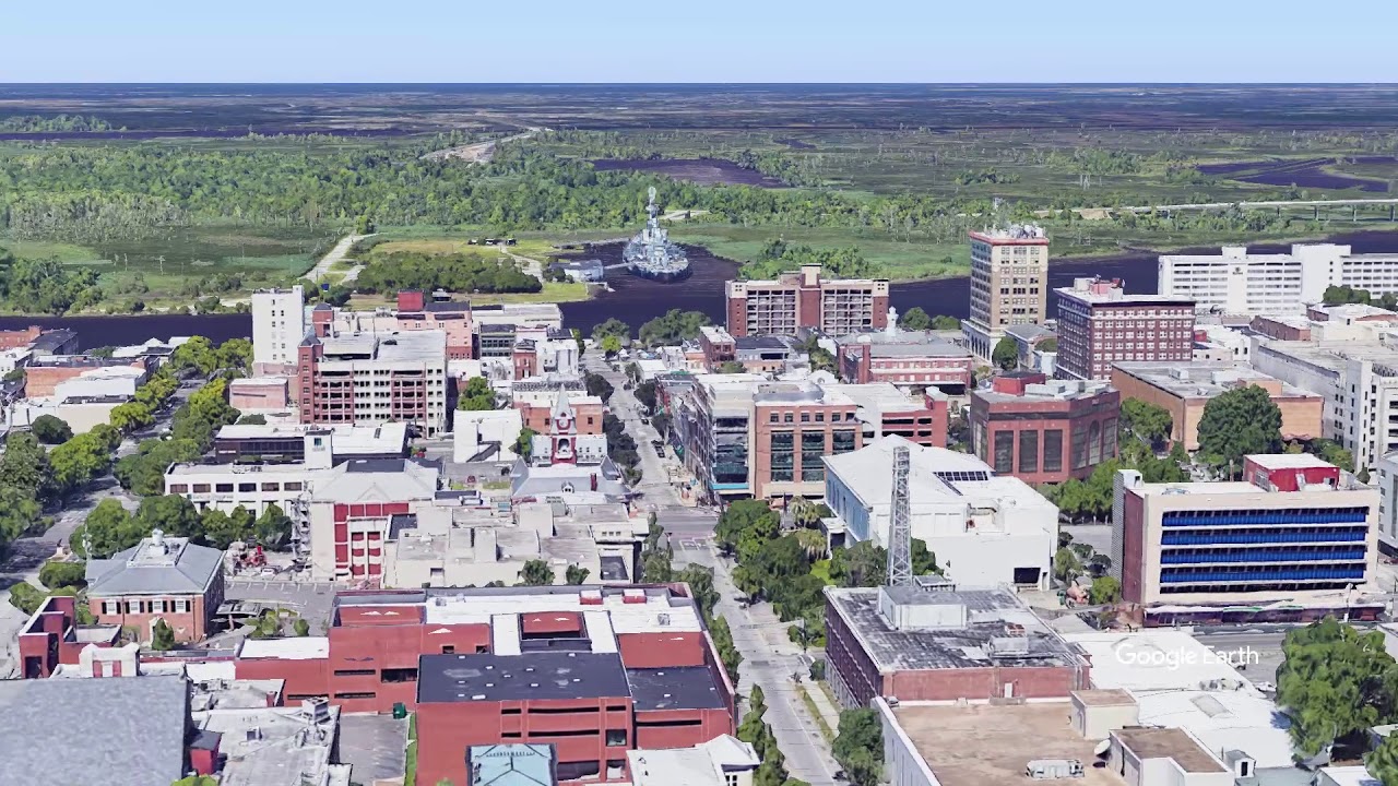 Downtown Wilmington, NC Google Earth Studio YouTube