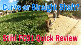 Stihl FC91 Edger (Long Term) Quick Review. Straight shaft or Curve Shaft Edger?  Gator Blades!!