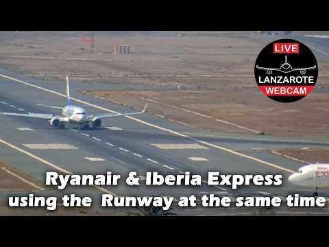 DANGEROUS ❌ OPERATION  at Lanzarote Airport by LanzaroteWebcam