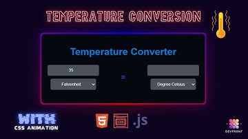 Temperature Conversion with CSS Animation | HTML | CSS | JavaScript