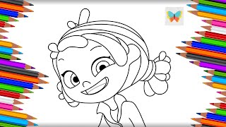 Как нарисовать Аленку из мультика Сказочный патруль | Рисуем и Учим Цвета | Kids Coloring