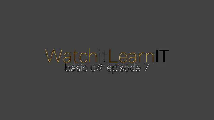 Basic C# - Episode 7 - Overflow