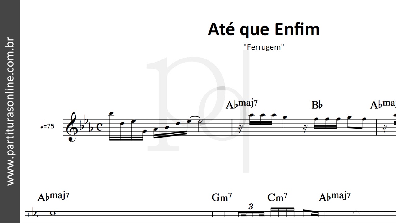 Até que Enfim ♪ Ferrugem | Partitura - YouTube
