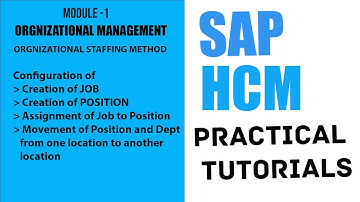 SAP HCM || ORGANIZATIONAL MANAGEMENT || CONFIGURATION OF ORGANIZATIONAL STAFFING METHOD