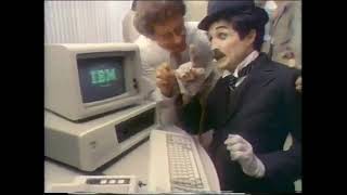 Реклама IBM PC в 1985 году с образом Чарли Чаплина