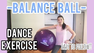 4 Min Balance ball Dance Exercise!! バランスボールでダンスエクササイズ！