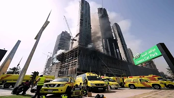 Tallest Building In Dubai Catches Fire - Gif Maker  DaddyGif.com (see description)