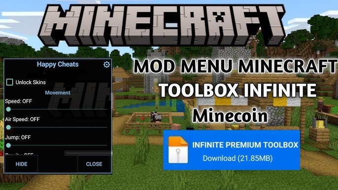 MOD MENU MINECRAFT PE 1.21.113 | TOOLBOX PREMIUM 1.21.113 INFINITE TIME  |Unlock All Skins & Minecoin - YouTube
