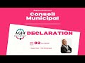 Conseil Municipal De Bessancourt 02 4 2025 DECLARATION ED 